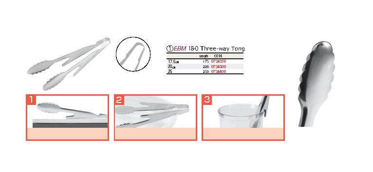 EBM Stainless-Steel Utility Tongs