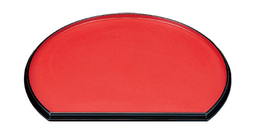 Obon Table Tray Half Moon Shape Vermilion