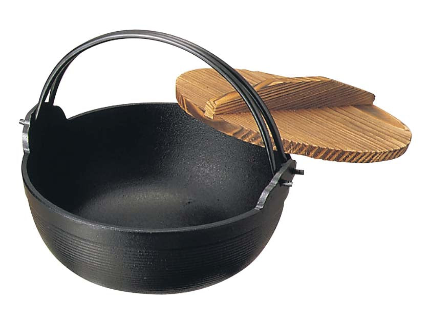 Nambu Ironware Cast Iron Sukiyaki Pot with Handle