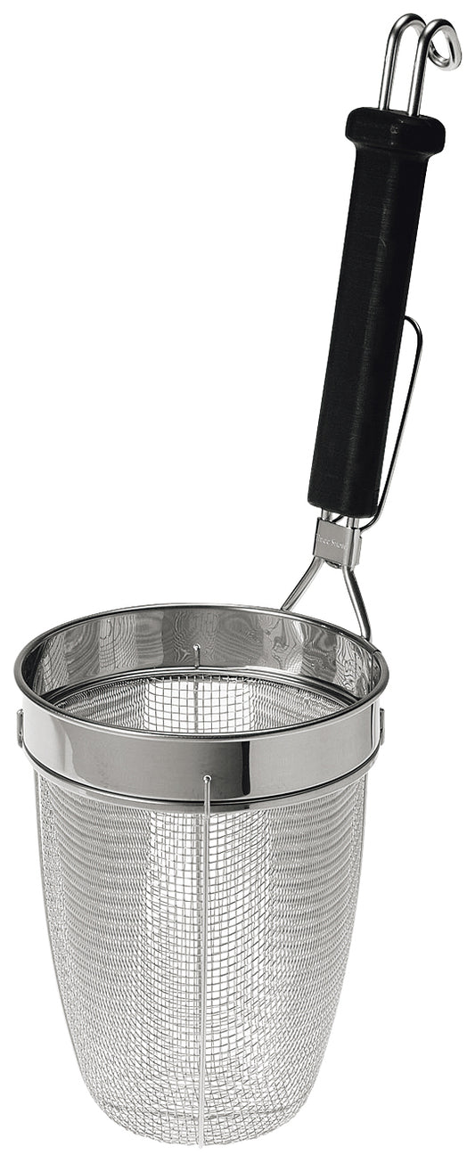 Stainless Steel Black Handle power grip Strainer High Rim Type