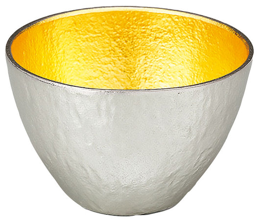 Nosaku Tin Guinomi Sake Cup Gold