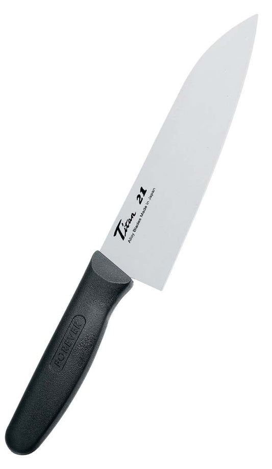 Hybrid Silver Titanium Santoku Knife