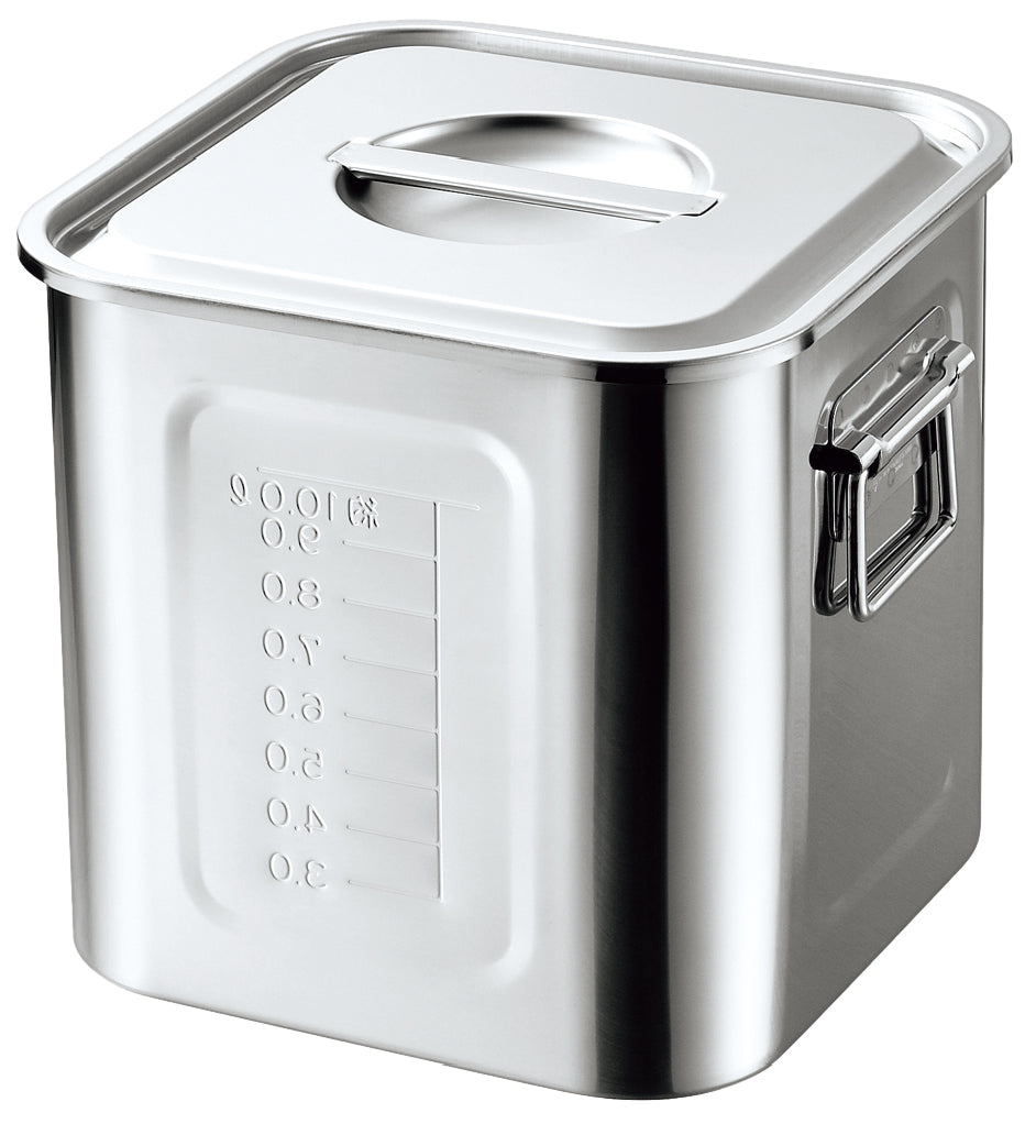 Stainless Steel Square Kitchen Pot with graduation