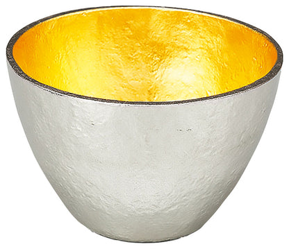 Nosaku Tin Guinomi Sake Cup Gold