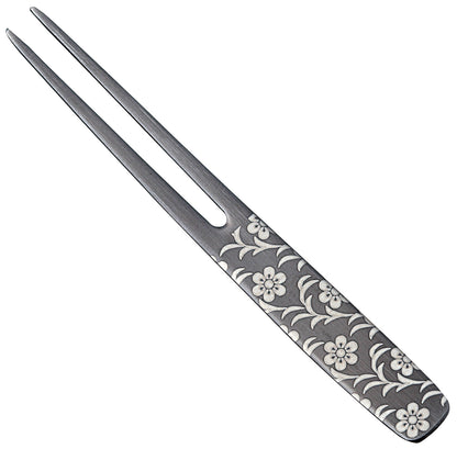 Stainless Steel Black Oxide Finish Pick Fork KANZASHI