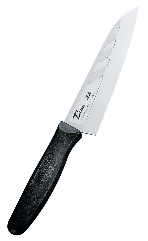 Hybrid Silver Titanium Santoku Knife